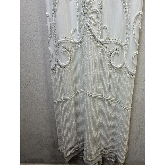 Anthropologie BHLDN Sorrento Bridal Wedding Dress Size 2 white beaded pearl NWT - Picture 8 of 16